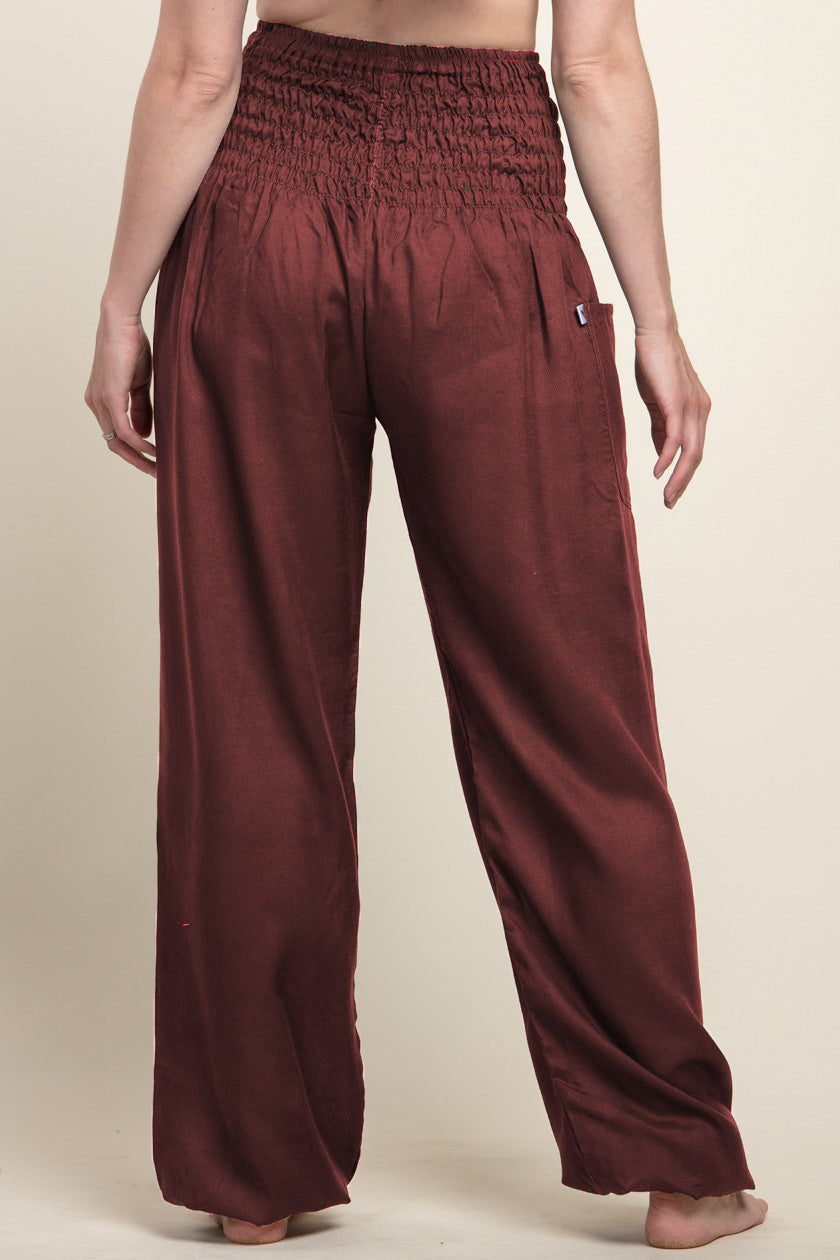 Extended Boho Royal Brown Artisan Haaremihousut - Berry Piper