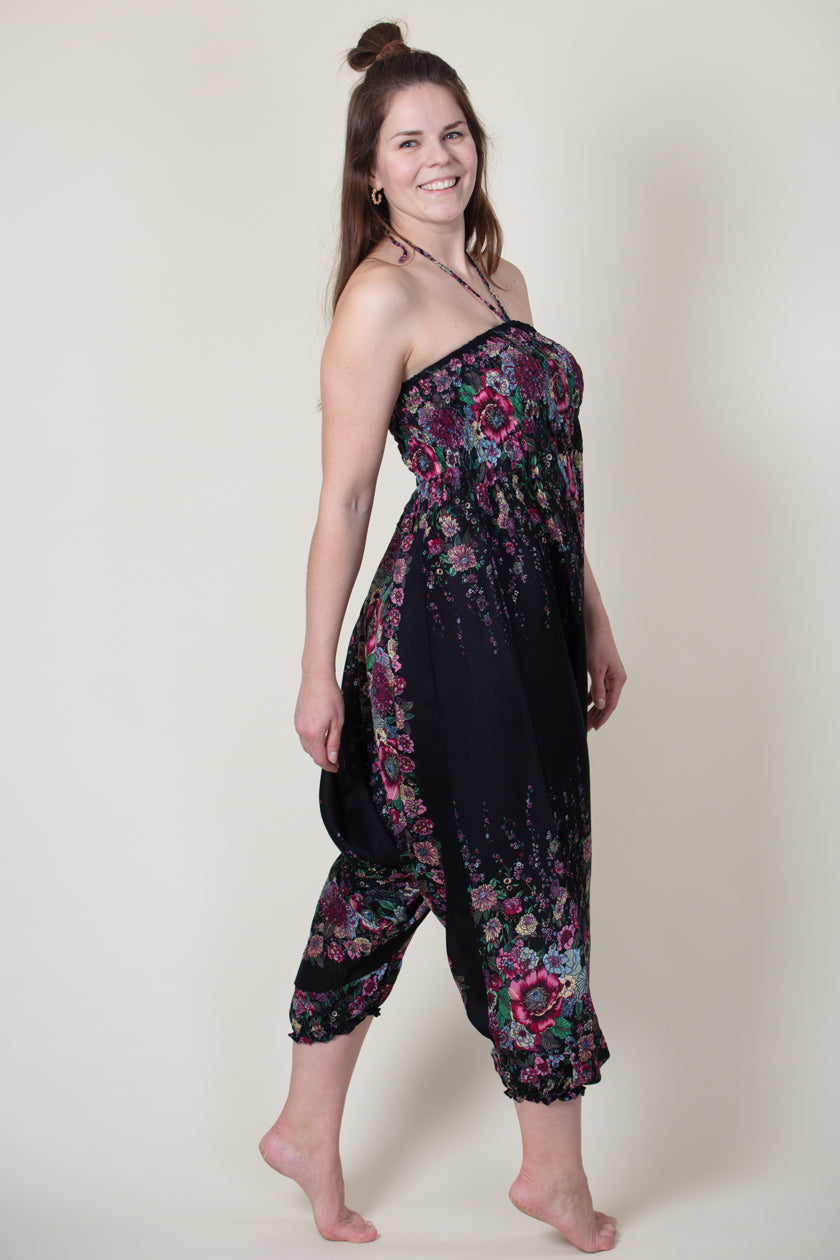 Floral Navy Artisan Jumpsuit Haaremihousut - Berry Piper