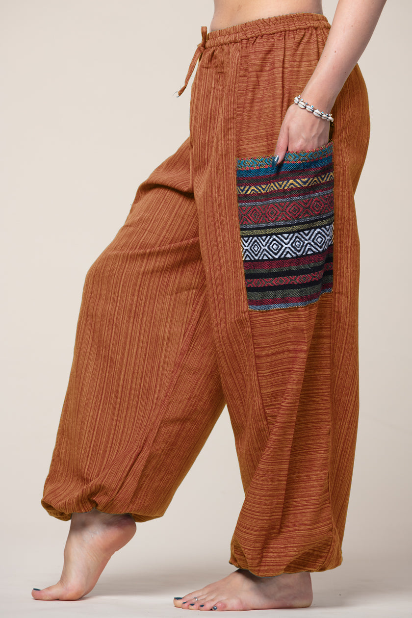Hill Tribe Unisex Copper Artisan Haaremihousut - Berry Piper
