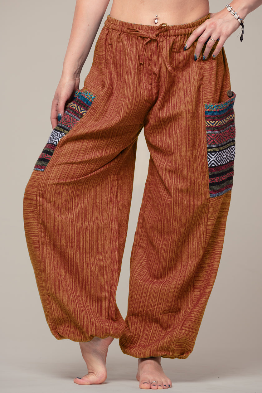 Hill Tribe Unisex Copper Artisan Haaremihousut - Berry Piper