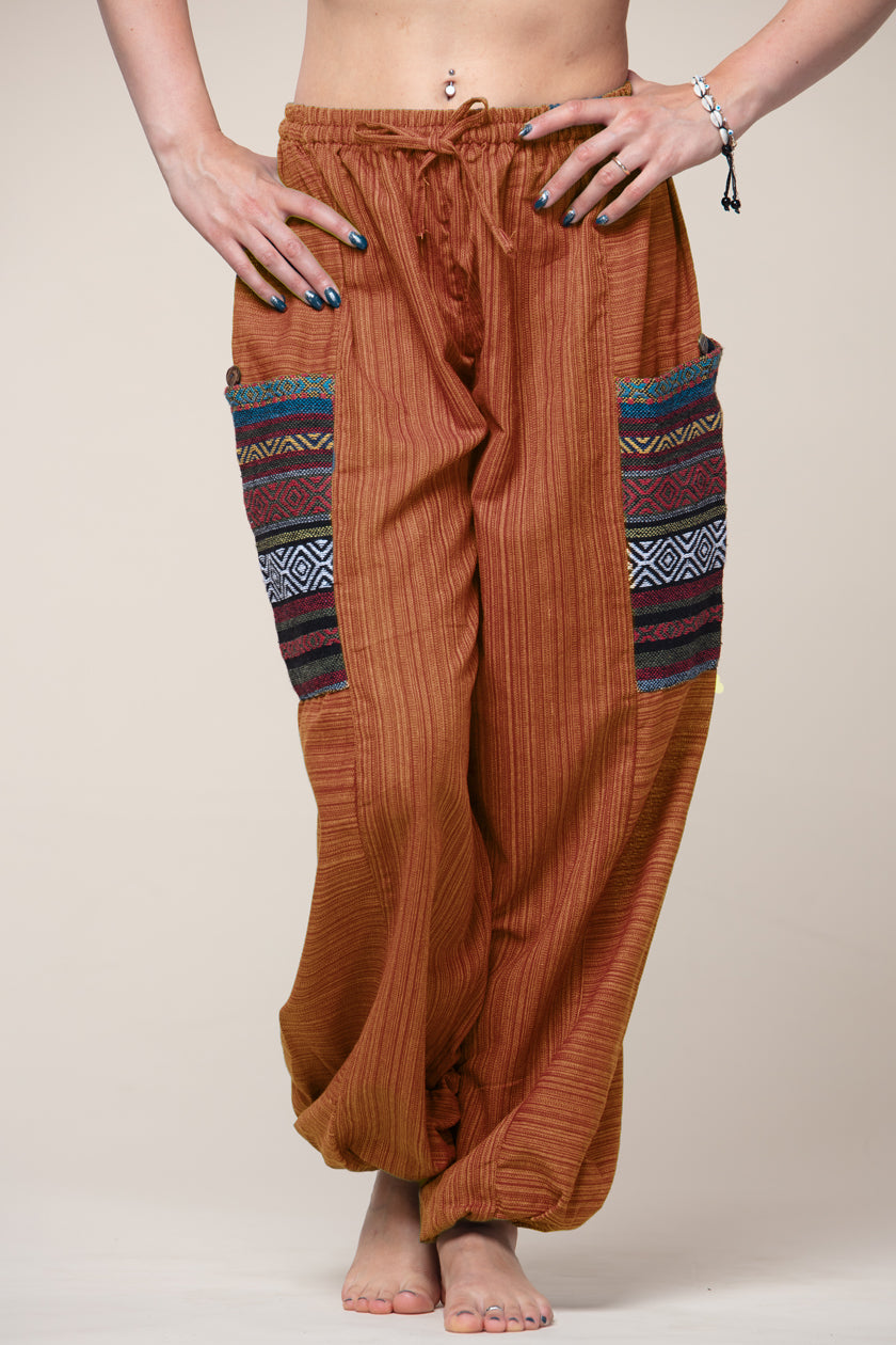 Hill Tribe Unisex Copper Artisan Haaremihousut - Berry Piper