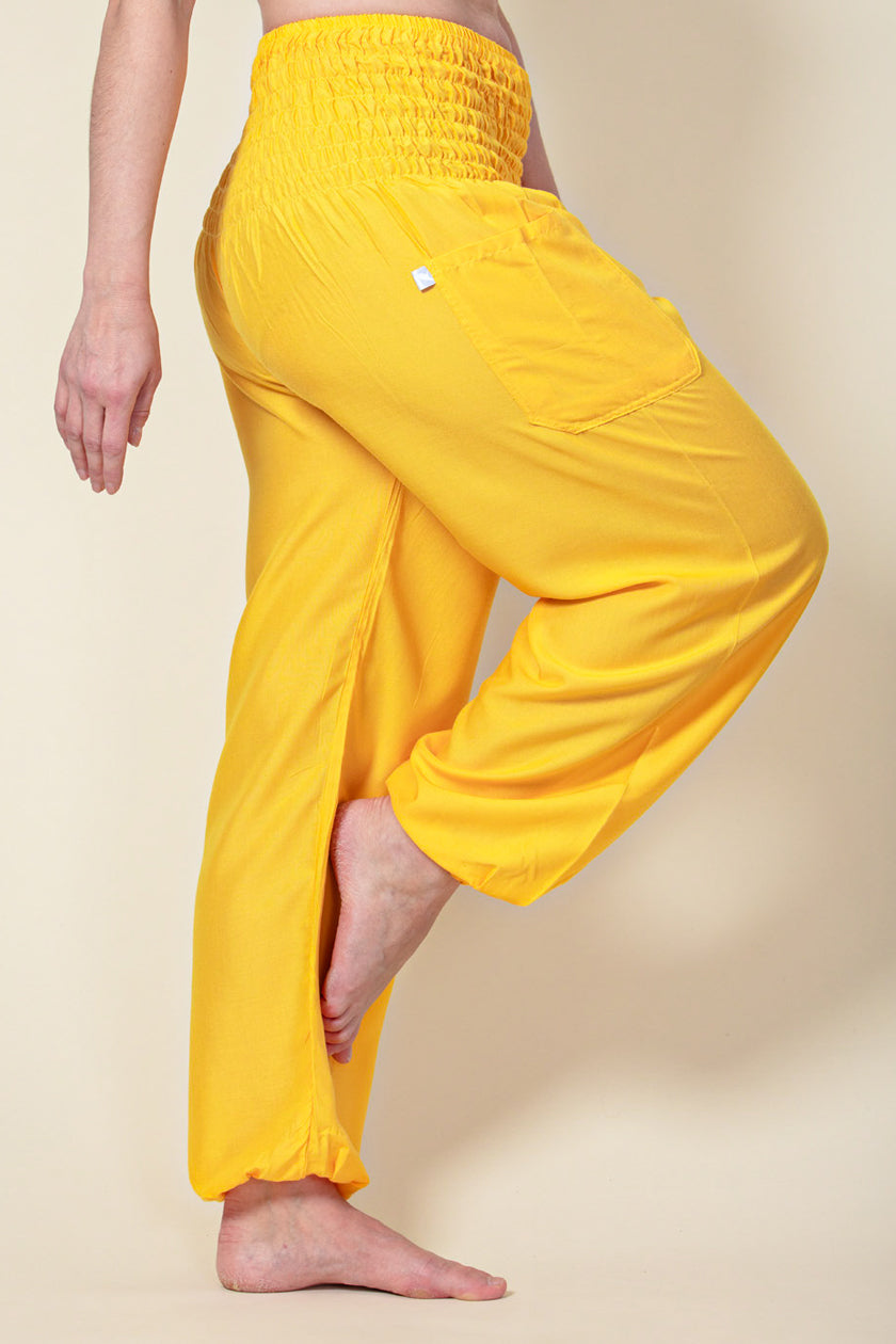 Boho Yellow Artisan Haaremihousut - Berry Piper