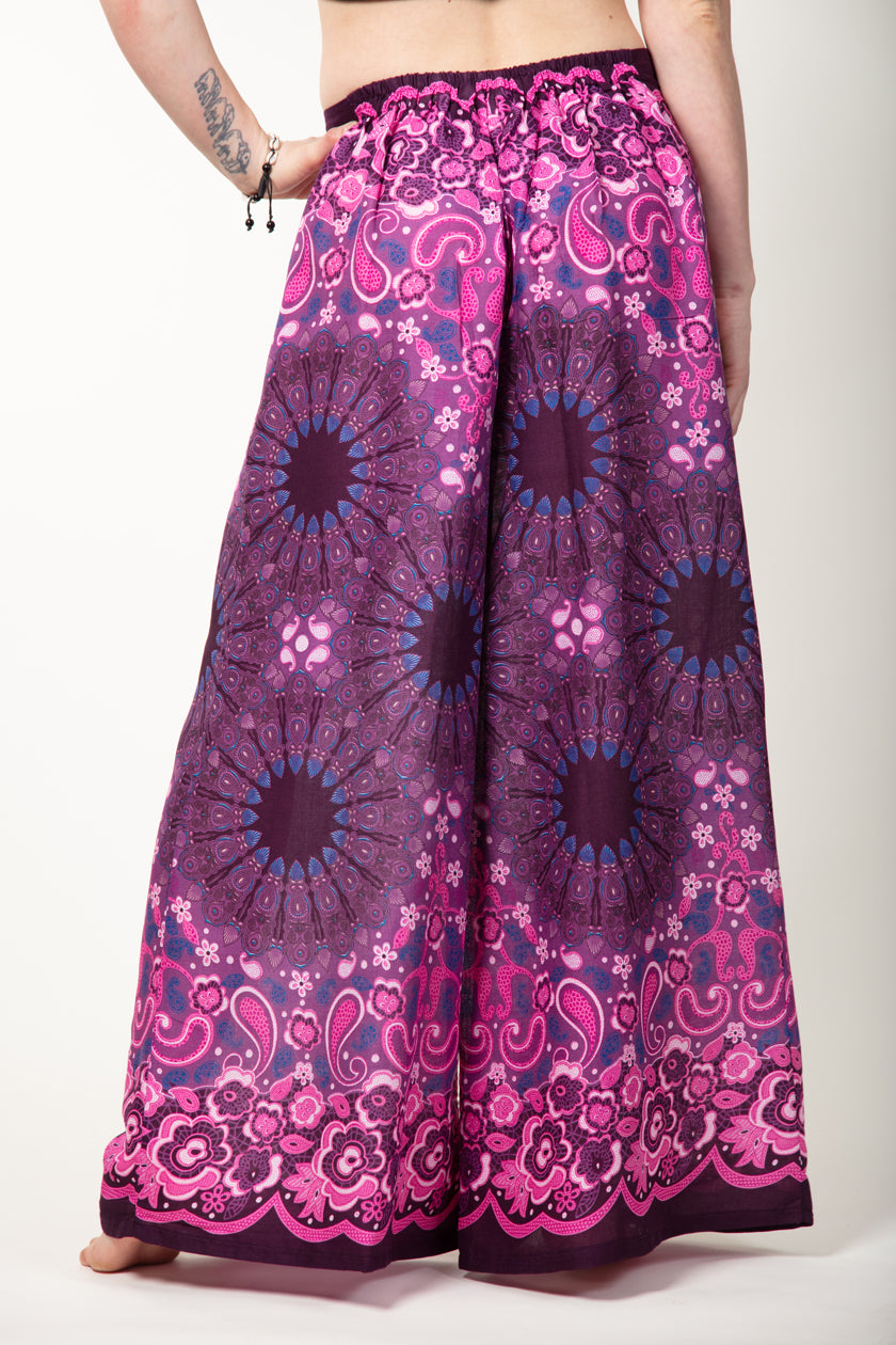 Paisley Mandala Purple Artisan Palatsihousut - Berry Piper