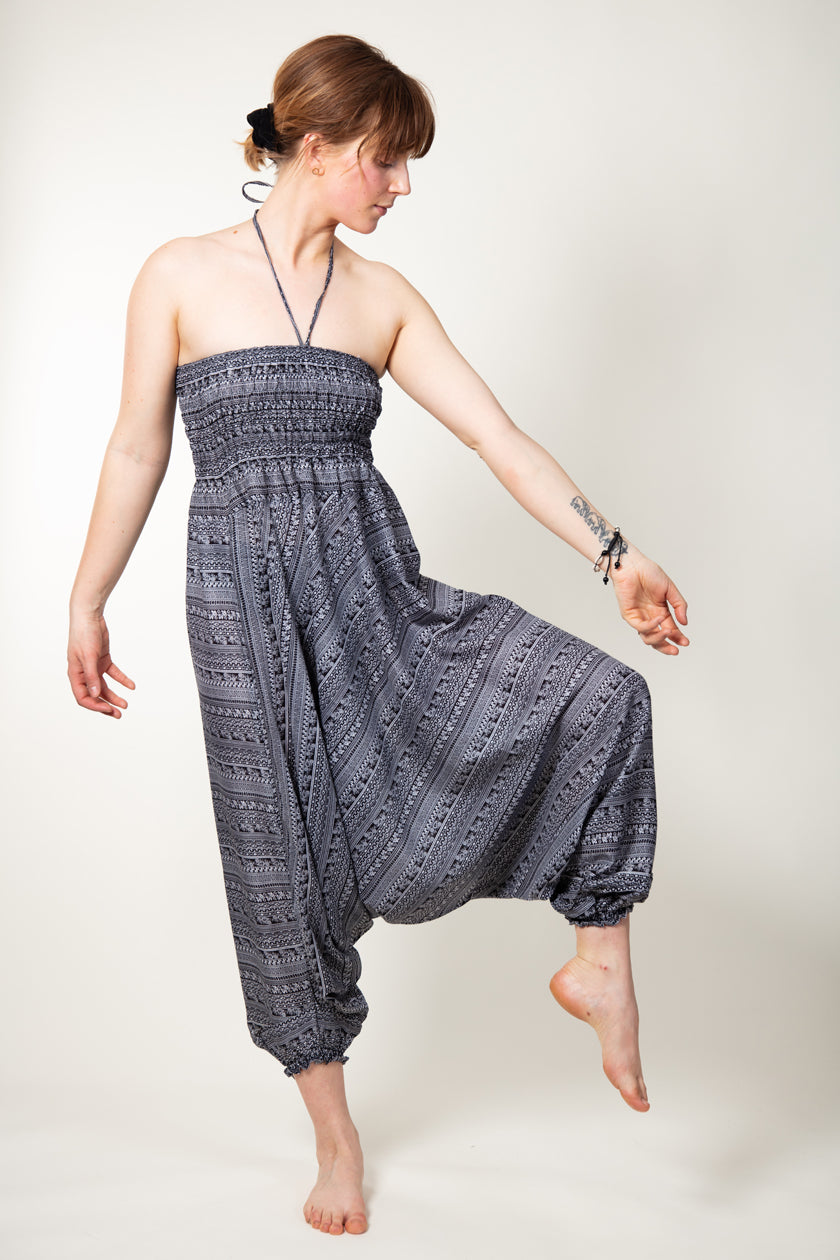 Aztec Gray Artisan Jumpsuit Haaremihousut - Berry Piper
