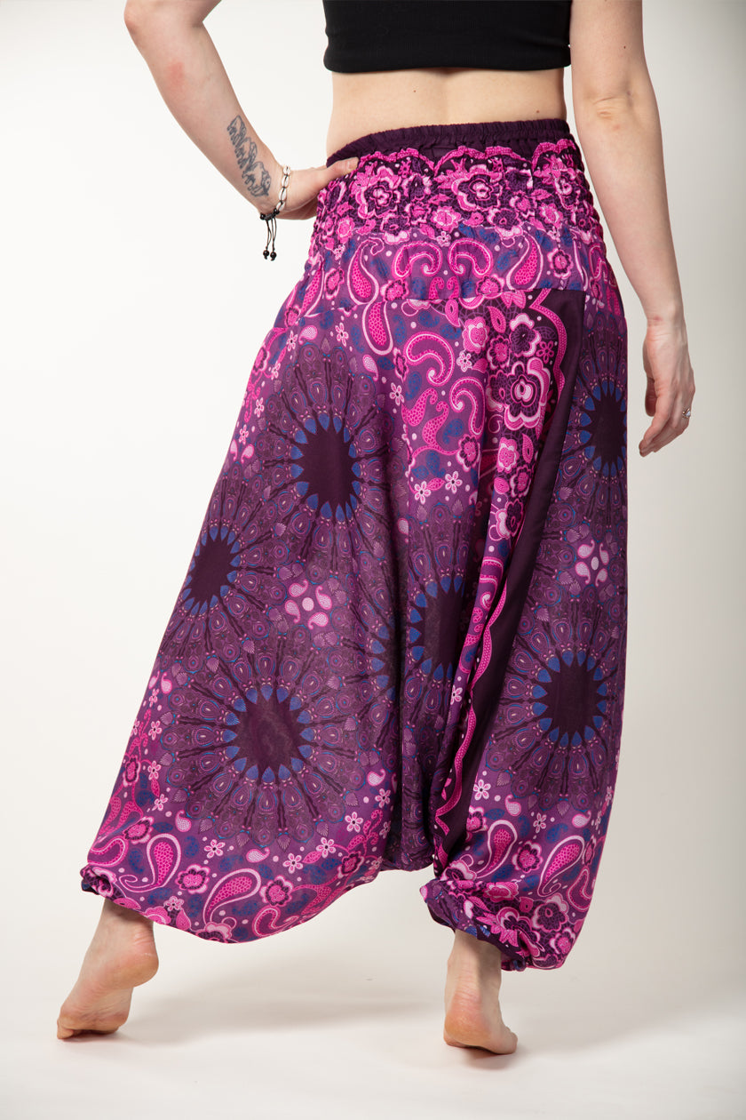 Paisley Mandala Purple Artisan Jumpsuit Haaremihousut - Berry Piper