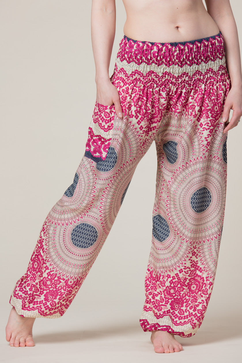 Mandala Pink Artisan Haaremihousut - Berry Piper