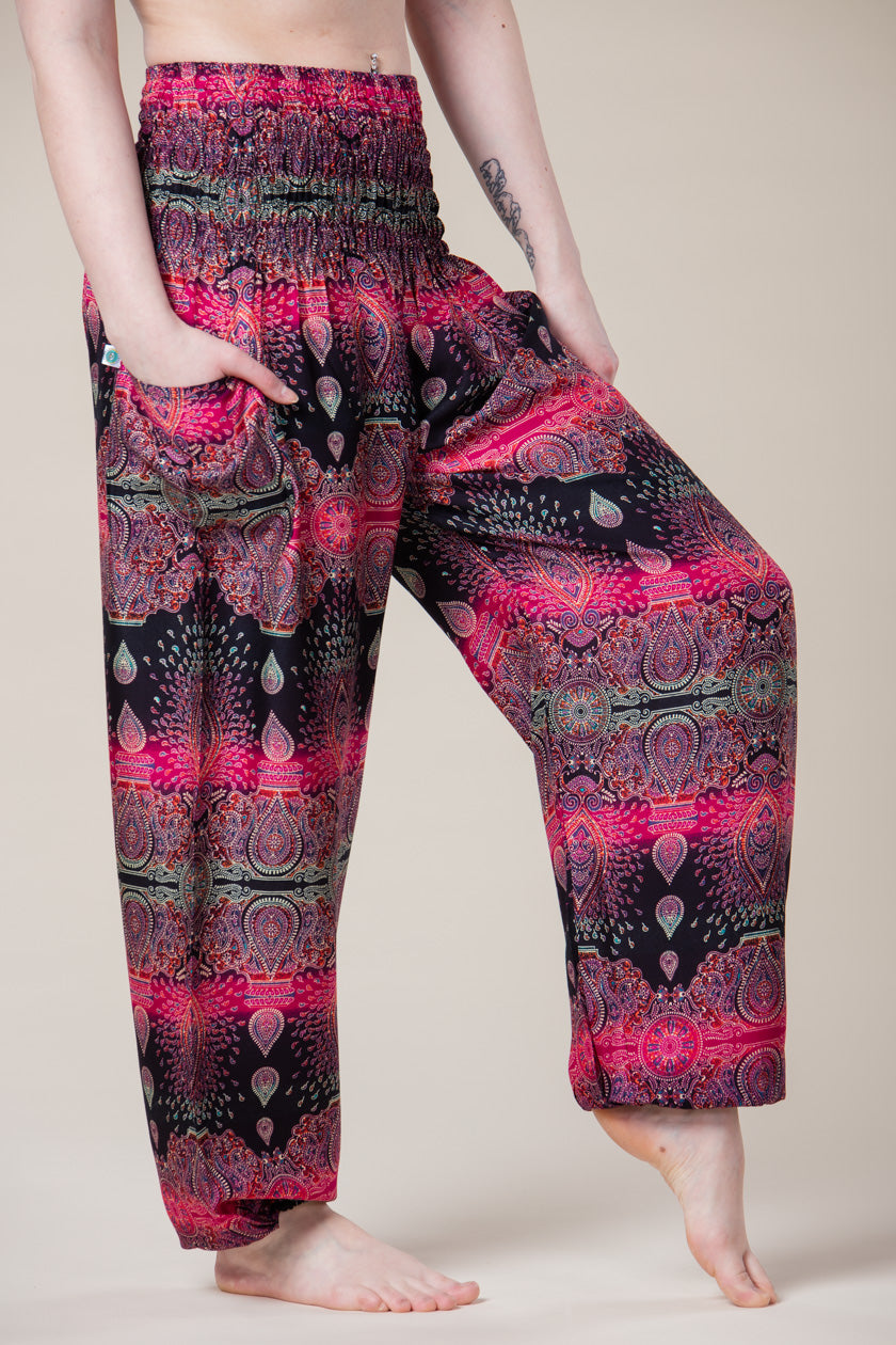 Paisley Pink Artisan Haaremihousut - Berry Piper