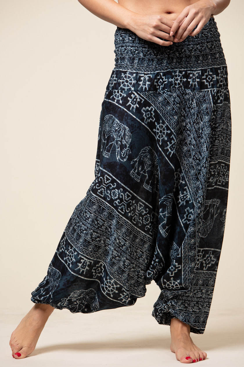 Dark Marble Elephants Artisan Jumpsuit Haaremihousut - Berry Piper