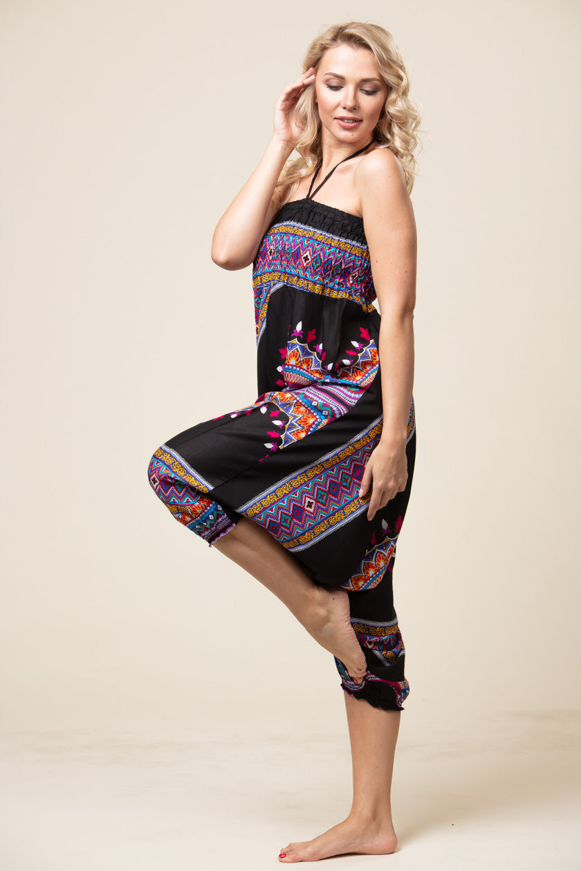Dashiki Black Artisan Jumpsuit Haaremihousut - Berry Piper