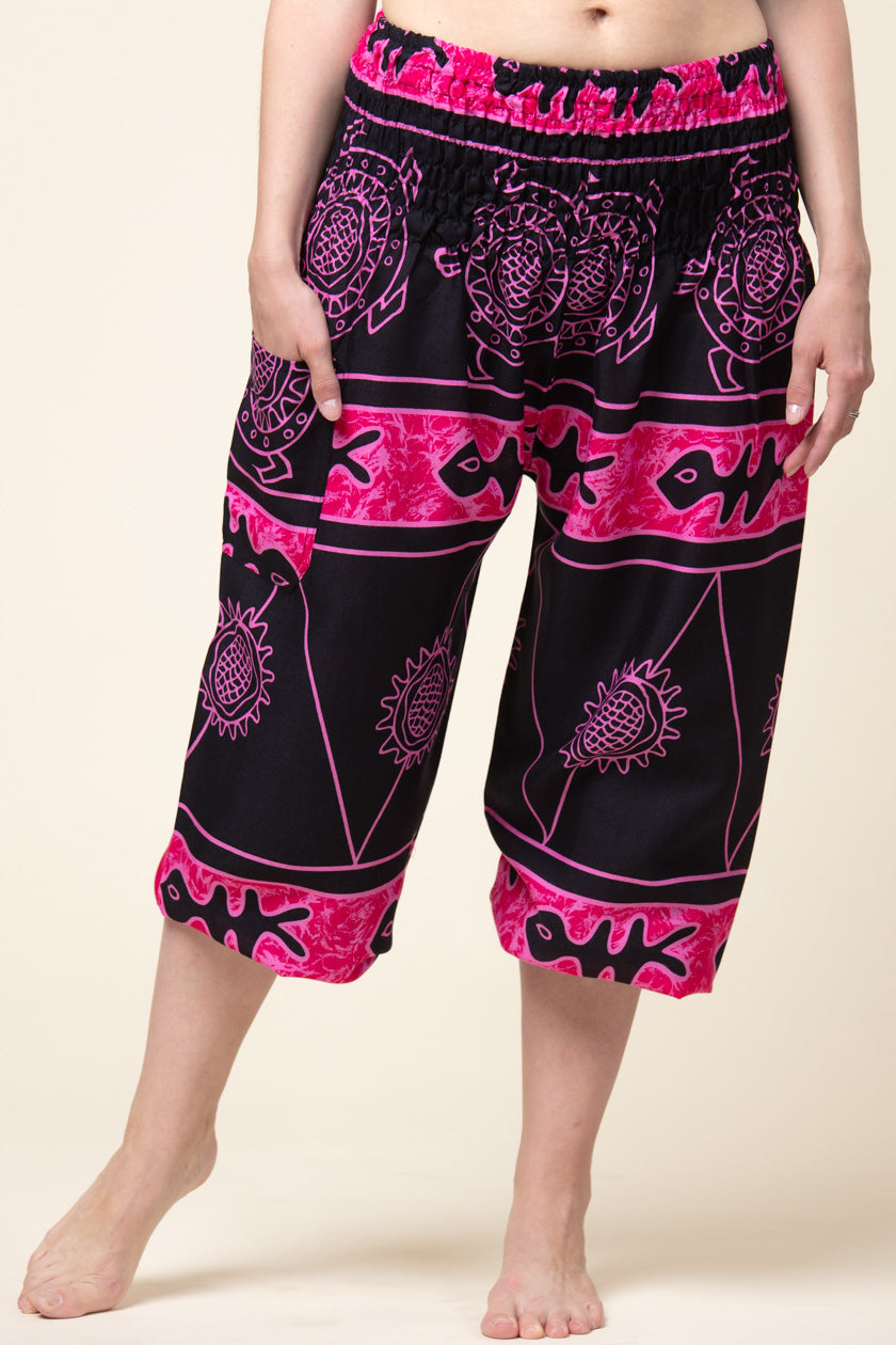 Mayan Turtle Pink Artisan Haaremihousut - Berry Piper