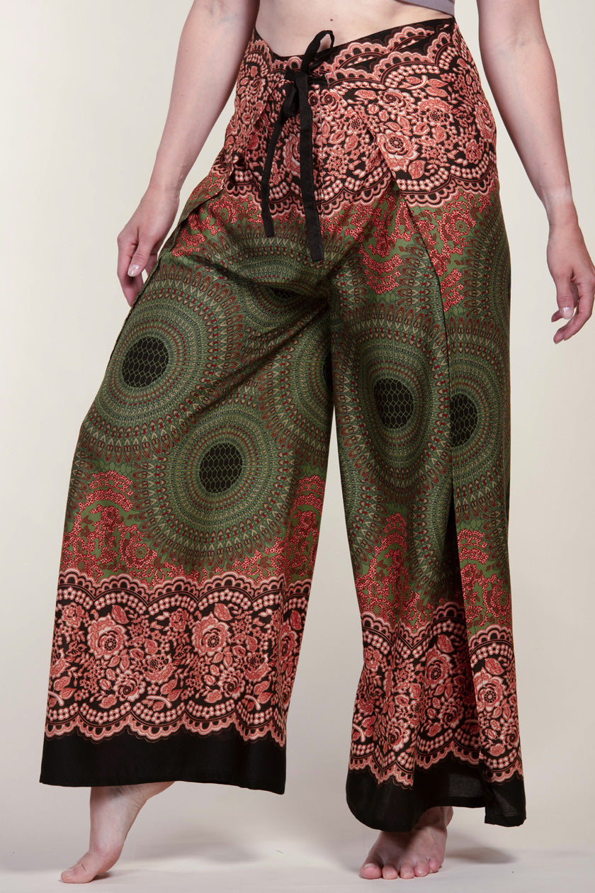 Mandala Olive Artisan Wrap Palatsihousut - Berry Piper