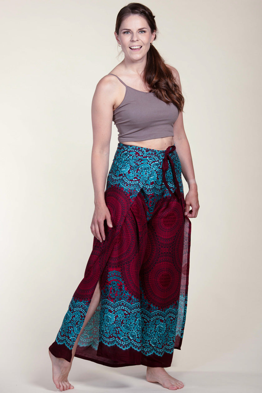 Mandala Red Artisan Wrap Palatsihousut - Berry Piper