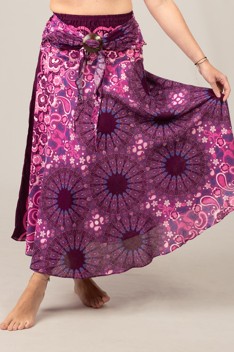 Mandala Paisley Purple Meadow Curved Hame