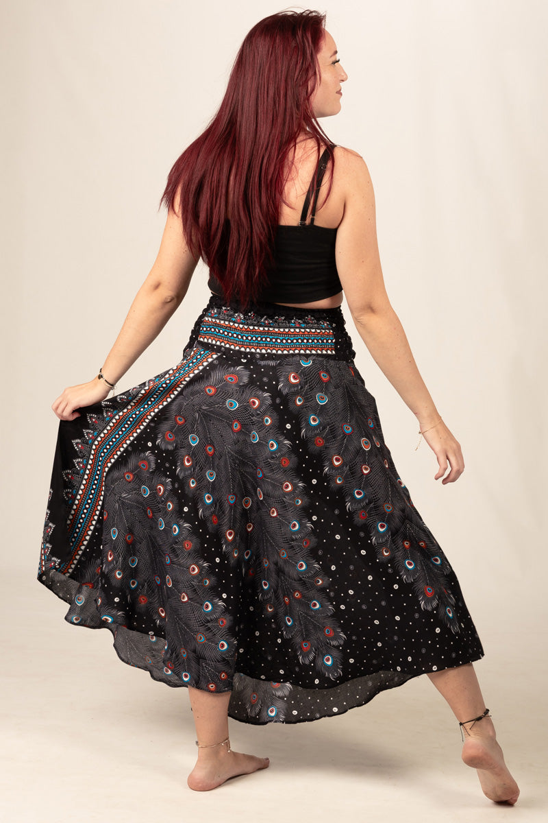 Boho Black Artisan Skirt