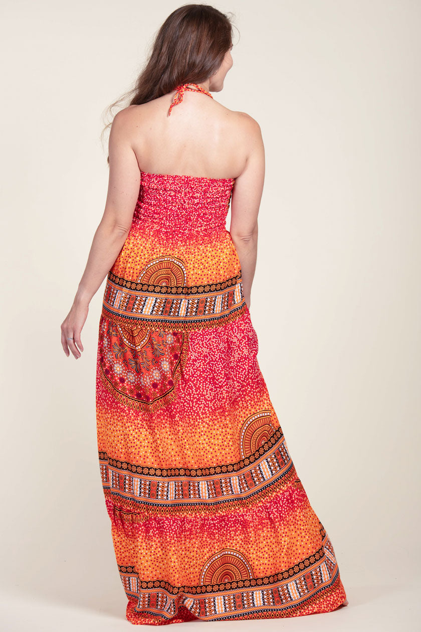 Chakra Orange Artisan Bandeau Maksimekko - Berry Piper