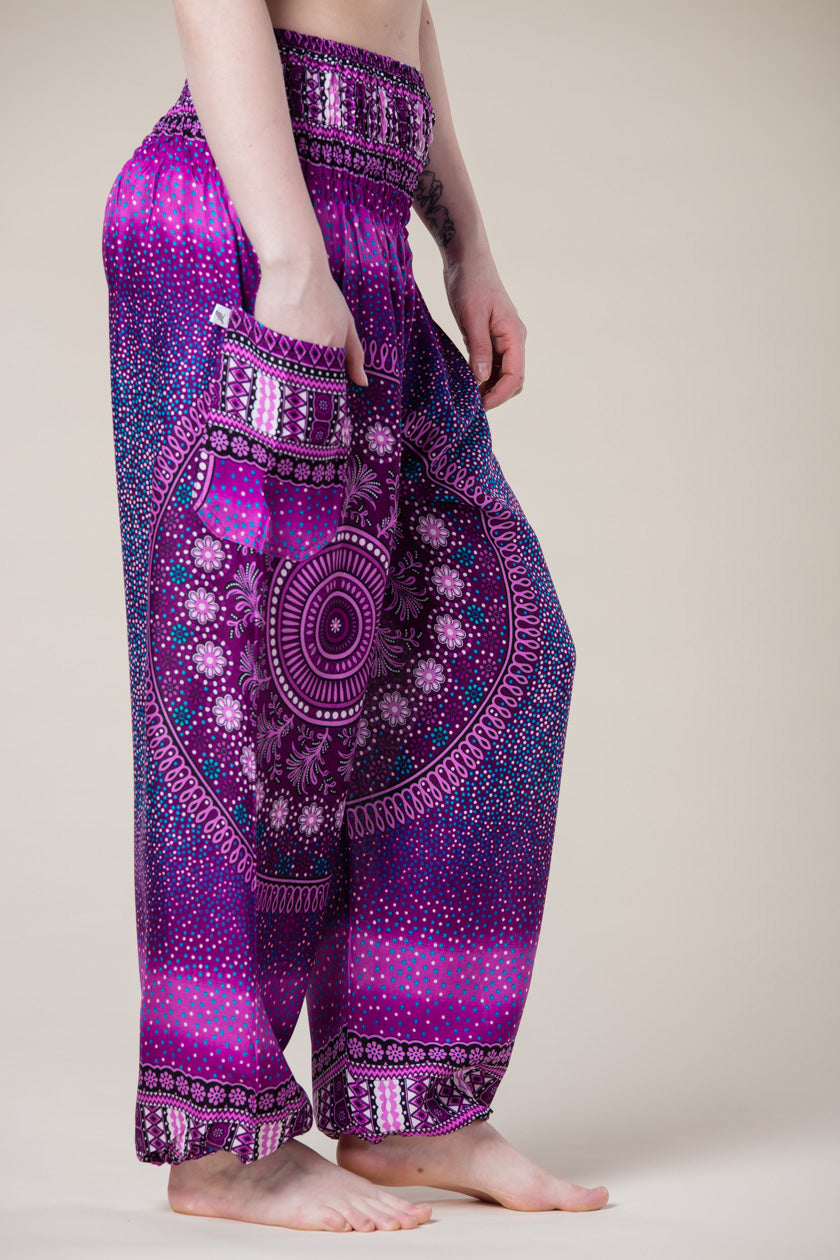 Chakra Purple Artisan Haaremihousut - Berry Piper