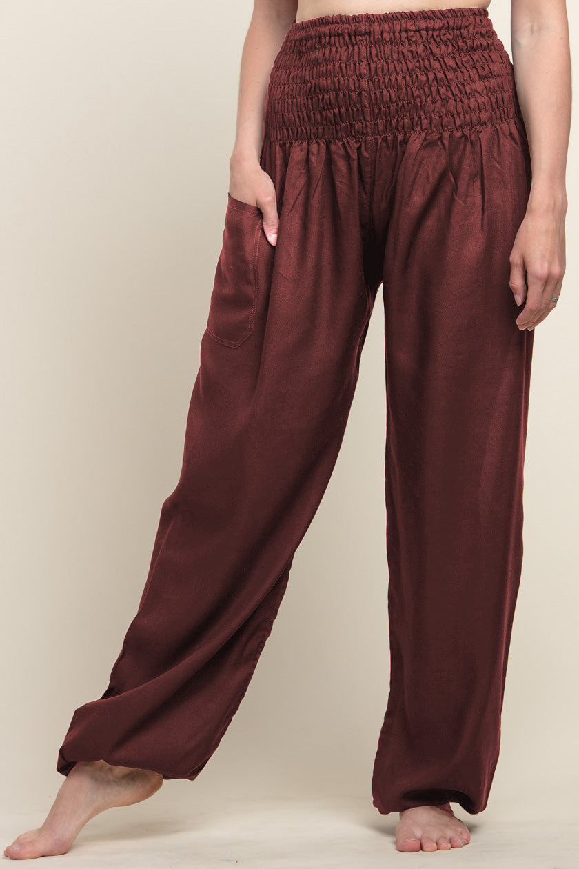 Extended Boho Royal Brown Artisan Haaremihousut - Berry Piper