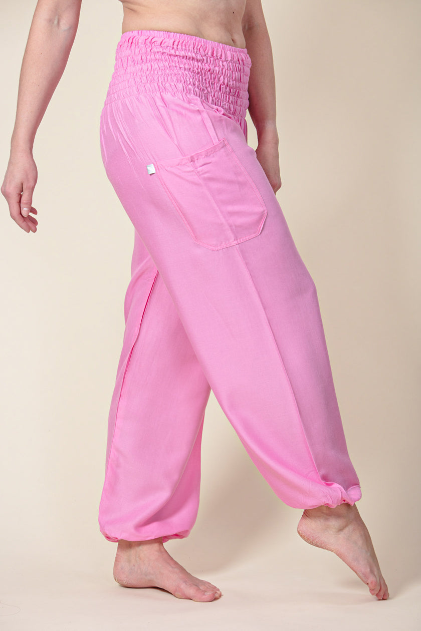 Boho Pink Artisan Haaremihousut - Berry Piper
