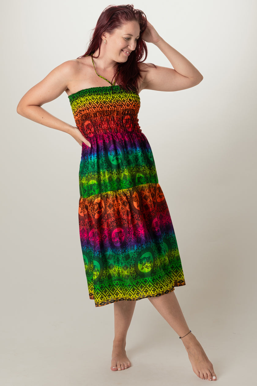 Rainbow Elephant Artisan Bandeau Midimekko - Berry Piper