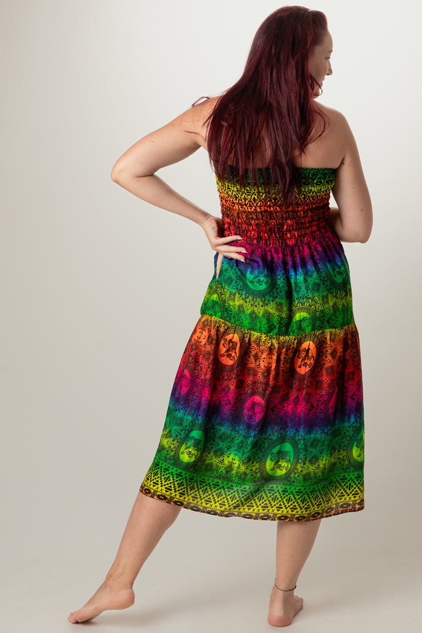 Rainbow Elephant Artisan Bandeau Midimekko - Berry Piper