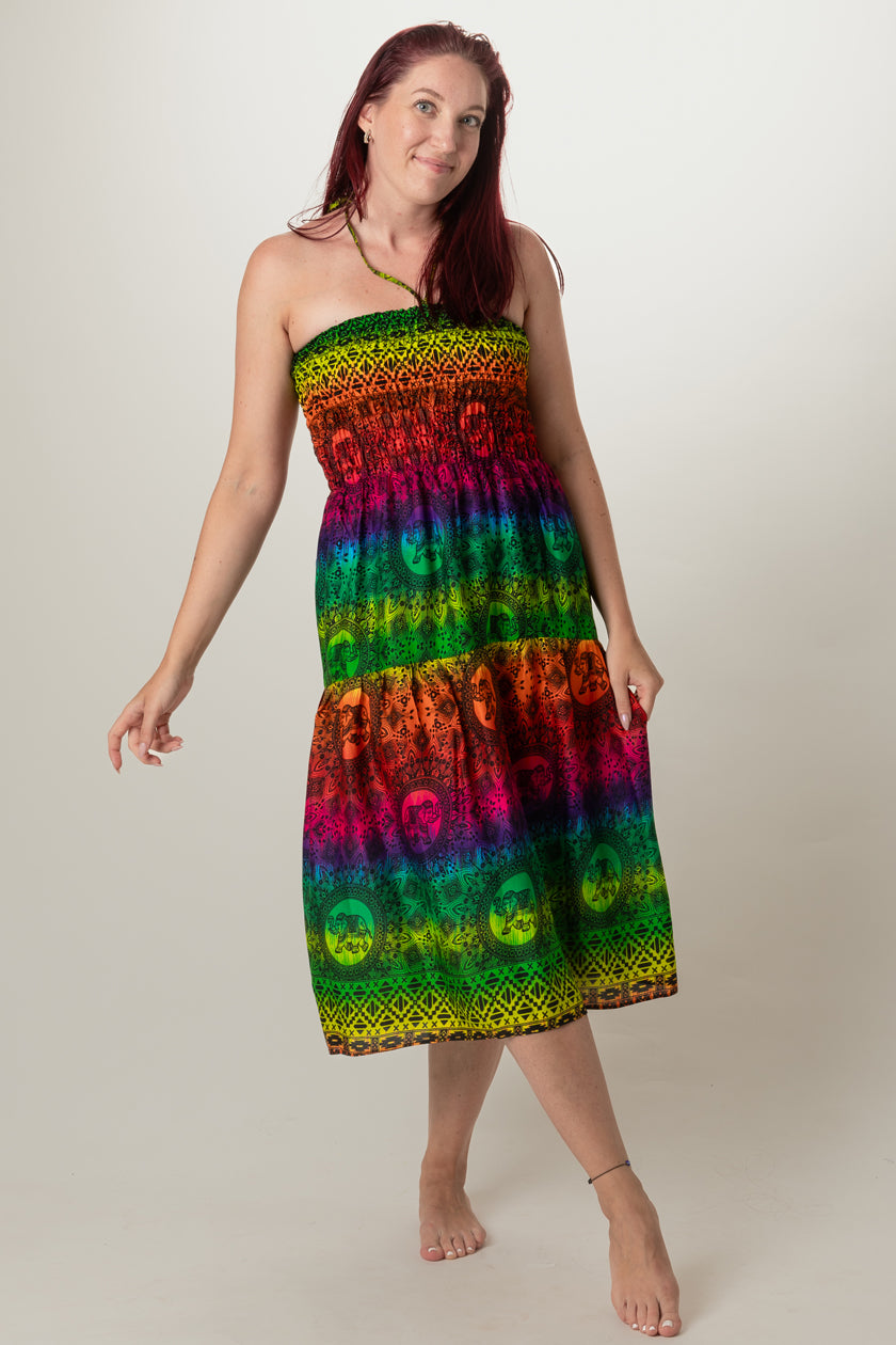 Rainbow Elephant Artisan Bandeau Midimekko - Berry Piper
