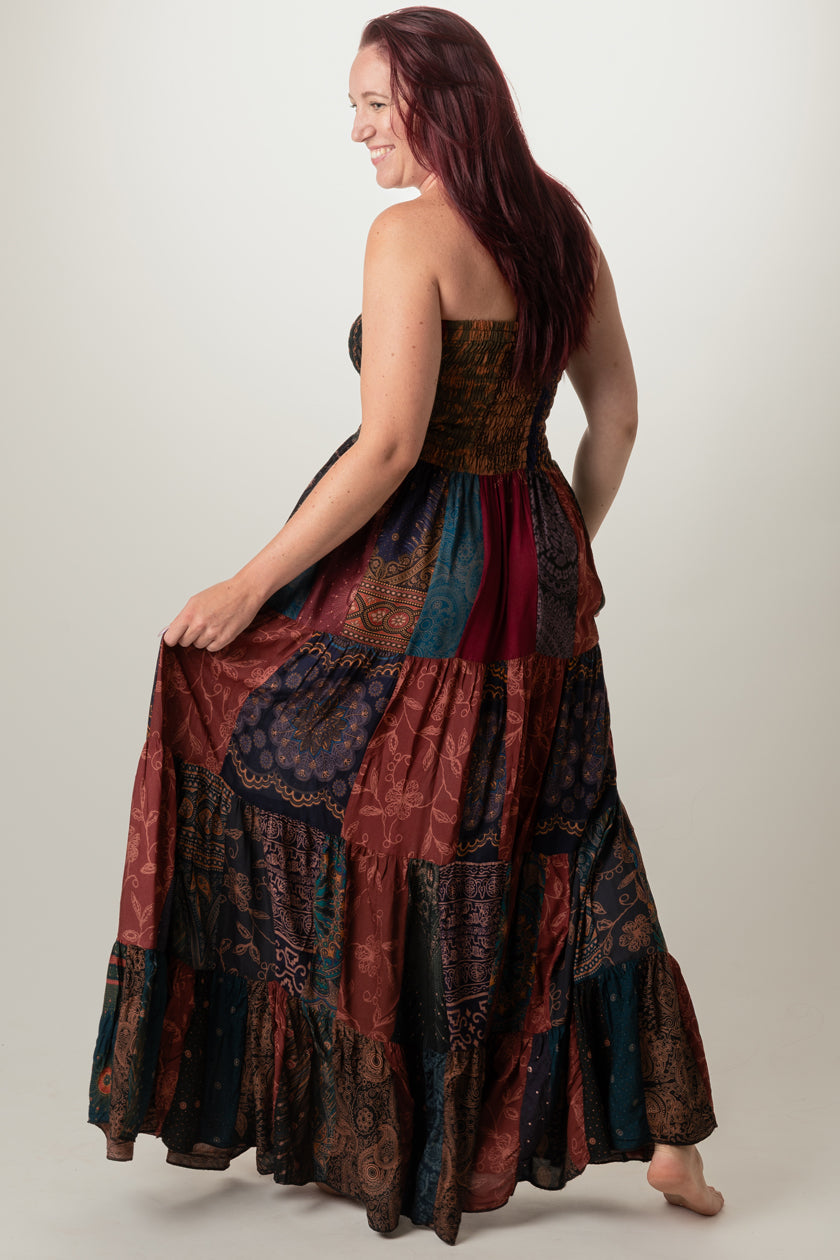 Surplus Bohemian Orange Artisan Bandeau Maksimekko - Berry Piper