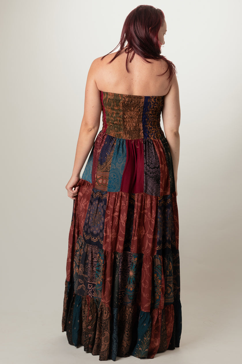 Surplus Bohemian Orange Artisan Bandeau Maksimekko - Berry Piper