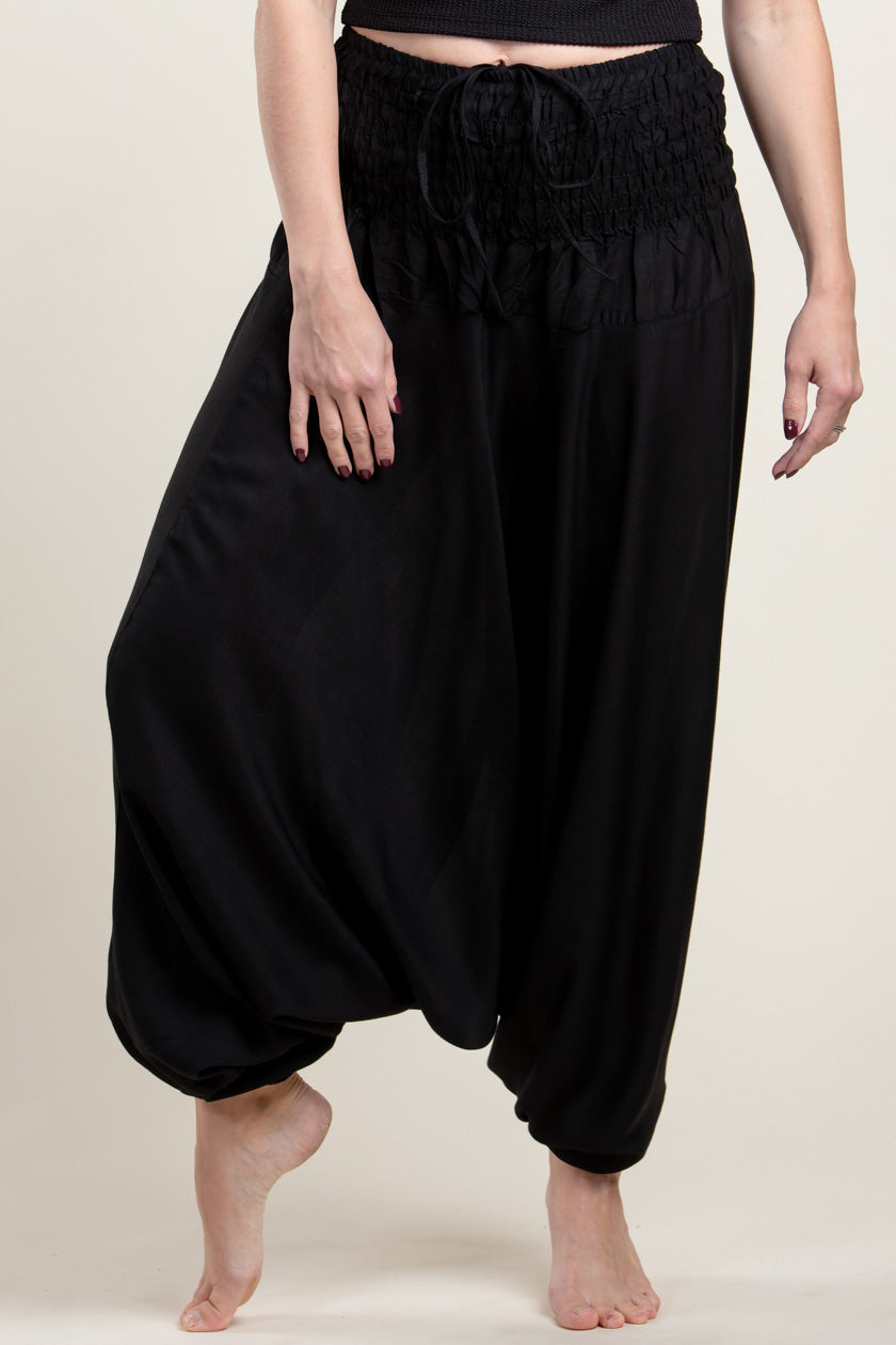 Boho Black Artisan Jumpsuit Haaremihousut - Berry Piper