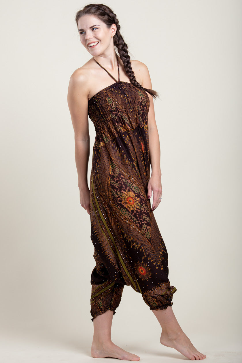 Peacock Eye Artisan Jumpsuit Haaremihousut - Berry Piper