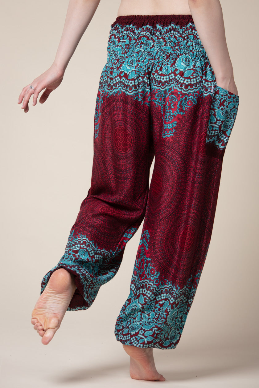 Mandala Red Artisan Haaremihousut - Berry Piper