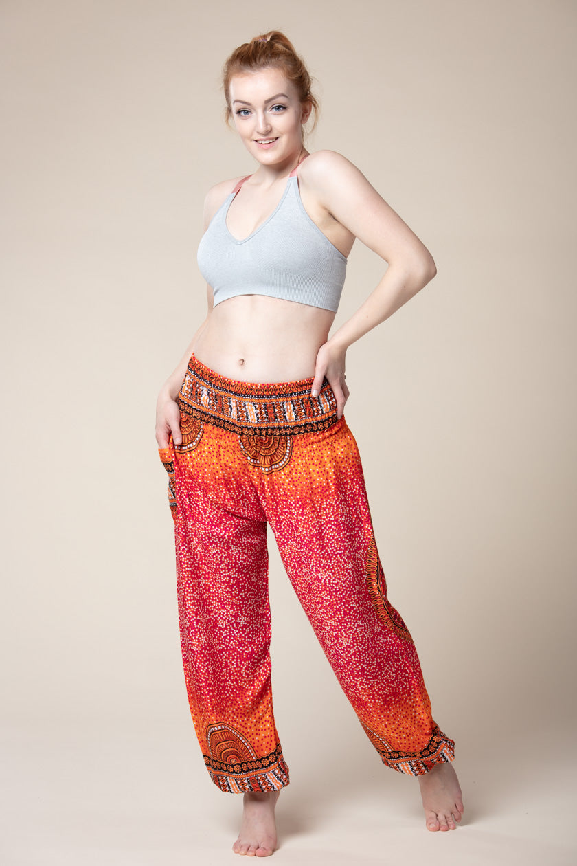 Chakra Orange Artisan Haaremihousut - Berry Piper