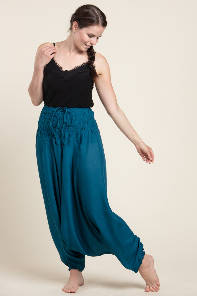 Boho Aqua Artisan Jumpsuit Haaremihousut - Berry Piper