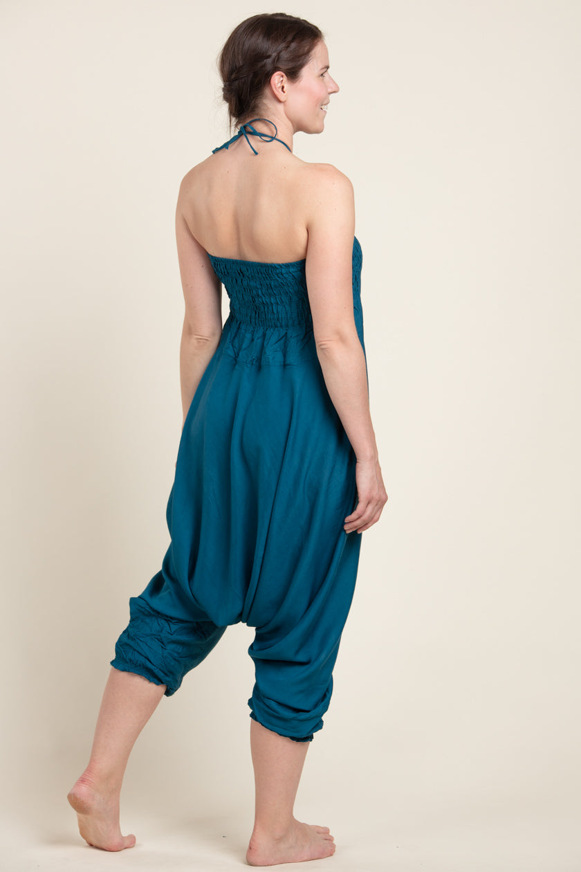 Boho Aqua Artisan Jumpsuit Haaremihousut - Berry Piper
