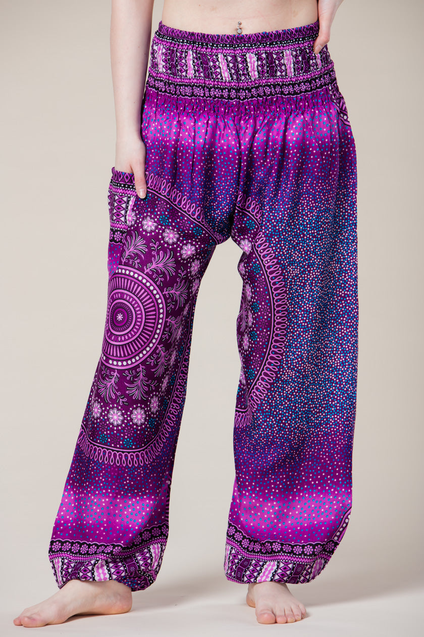 Chakra Purple Artisan Haaremihousut - Berry Piper
