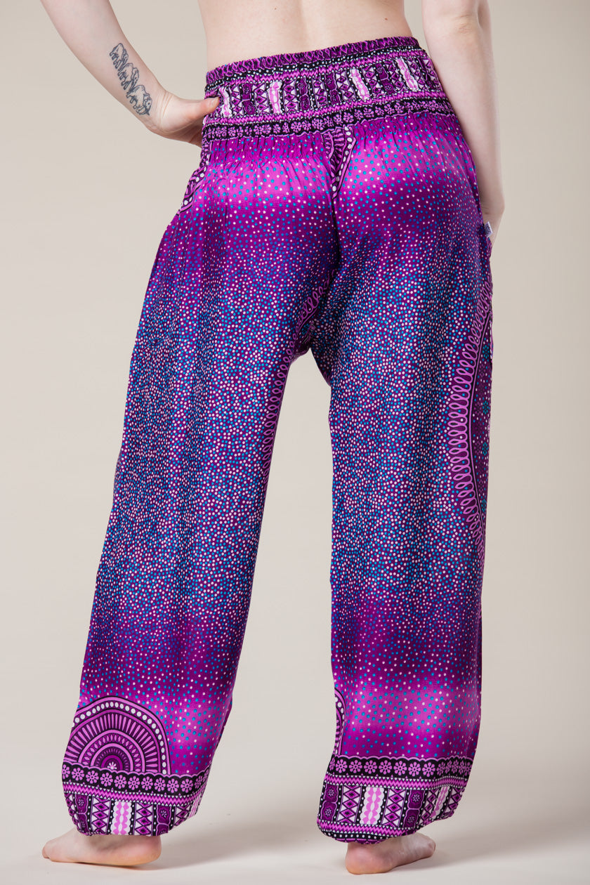 Chakra Purple Artisan Haaremihousut - Berry Piper