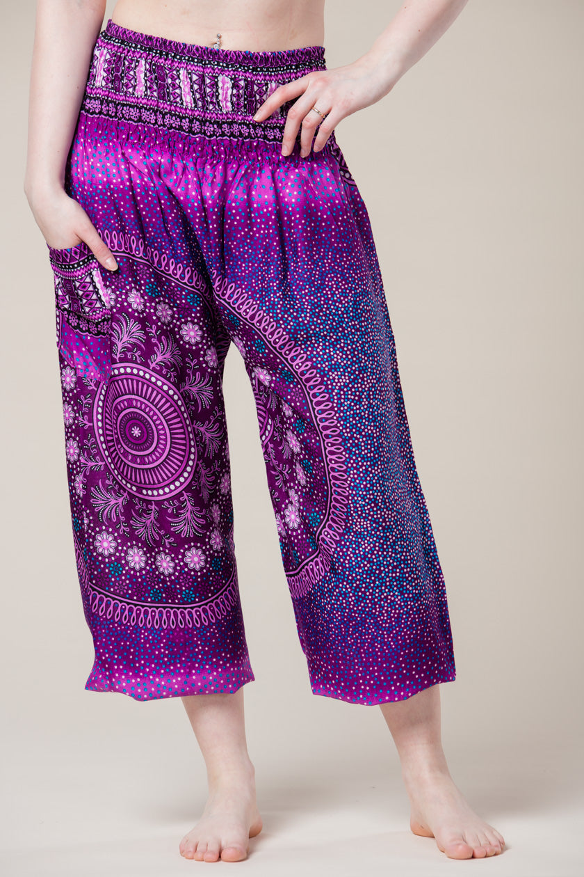Chakra Purple Artisan Haaremihousut - Berry Piper
