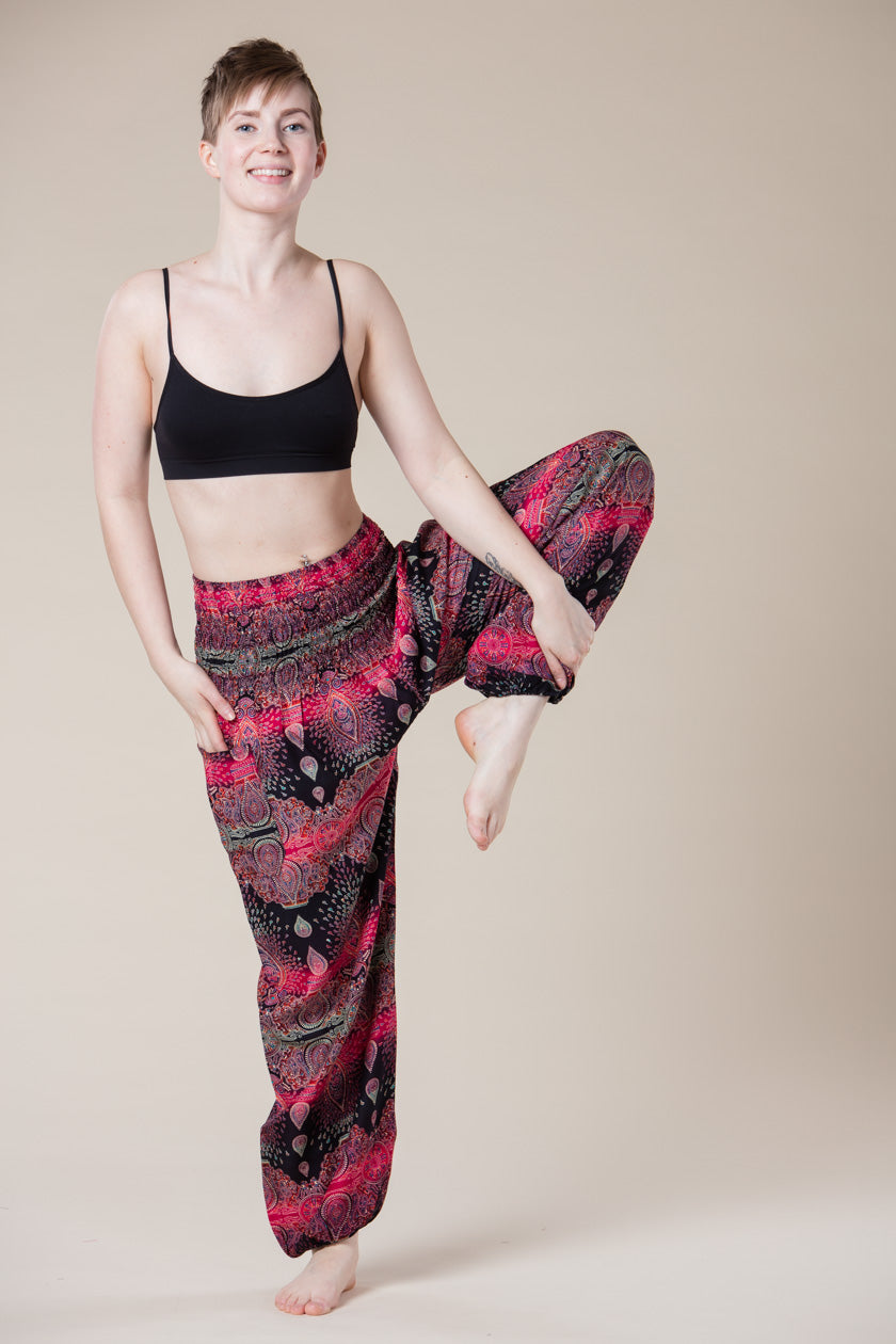 Paisley Pink Artisan Haaremihousut - Berry Piper
