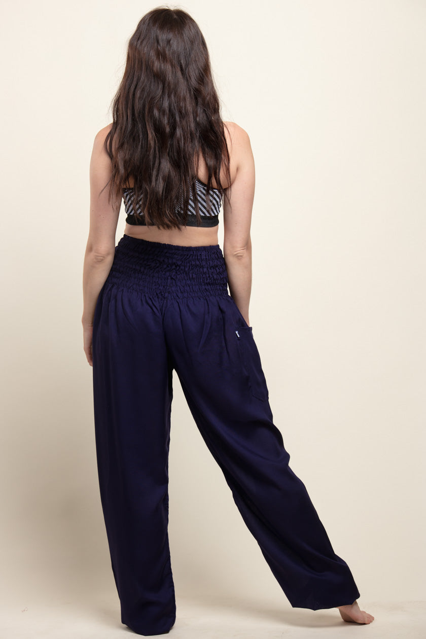 Extended Boho Navy Artisan Haaremihousut - Berry Piper