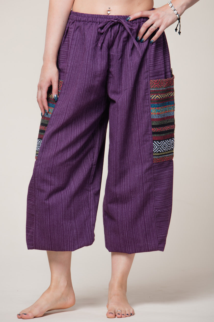 Hill Tribe Unisex Violet Artisan Haaremihousut - Berry Piper