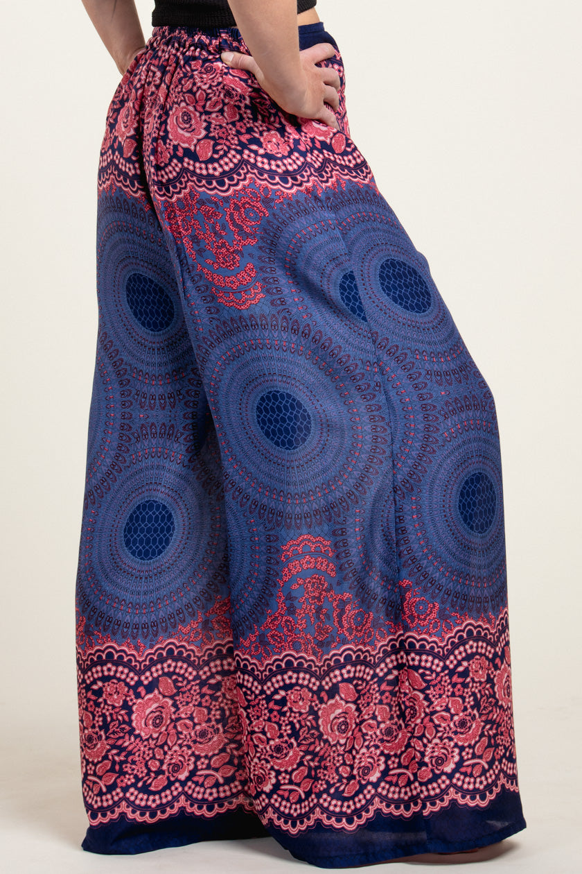 Mandala Blue Artisan Palatsihousut - Berry Piper