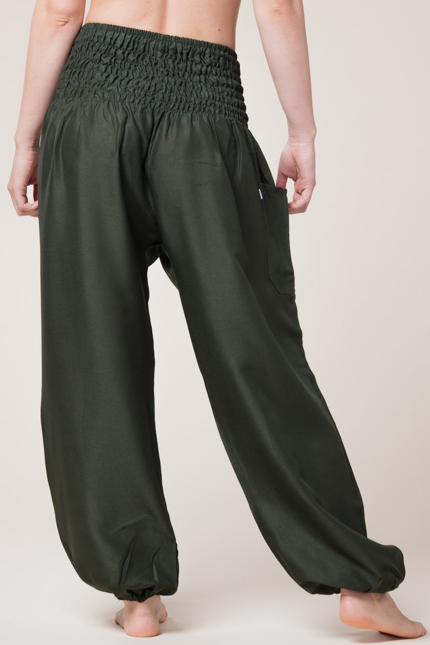 Boho Green Artisan Haaremihousut - Berry Piper