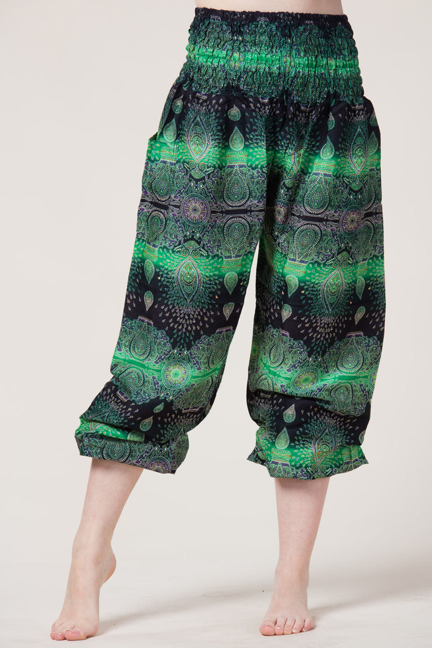 Paisley Green Artisan Haaremihousut - Berry Piper
